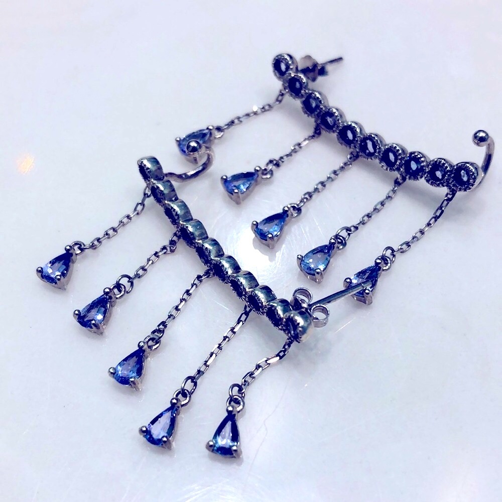 COPY - Tanzanite & 14K White Gold Plated